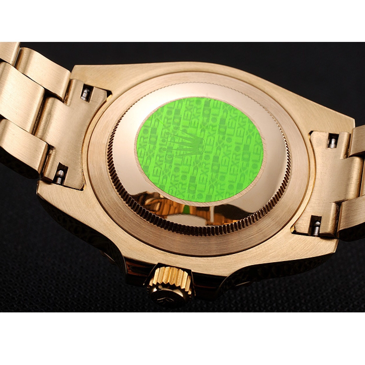 Best AAA Replica Sites Bracelet Dial Case Diamond Rolex Gold With Black Yellow Markings Gold Bezel And Submariner Swiss 0717